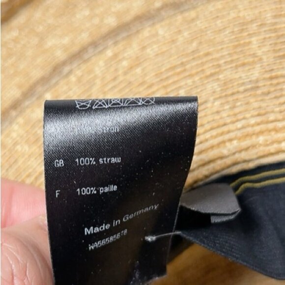 Mayser Germany Womens Medium  Elegant Large Brim Straw Handmade Natural Tan Hat - Picture 7 of 7